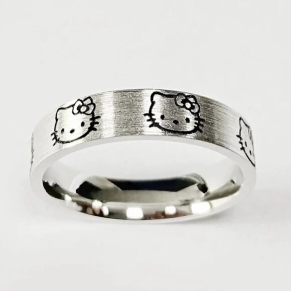 Hello Kitty 🌸 Adjustable ring Silver Fashion (1 ring) adorable - Picture 6 of 12